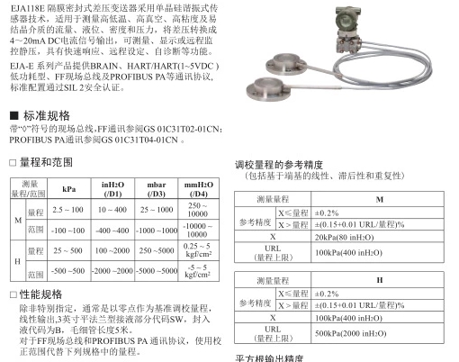 橫河川儀EJA118E變送器適用范圍？如何選擇類(lèi)型？